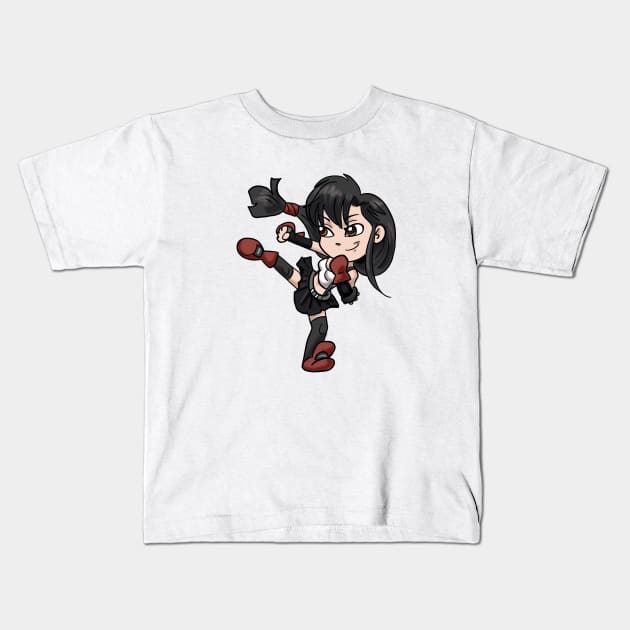 Chibi Final Fantasy 7 Tifa Lockhart Kids T-Shirt by Gamers Utopia